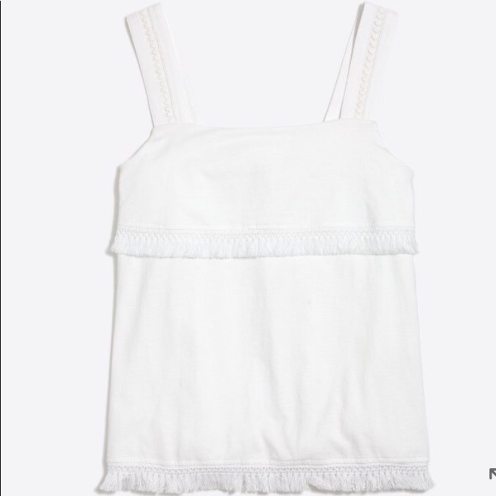J. Crew White Tank XXL